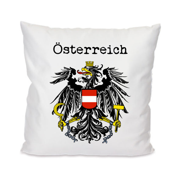 Österreich Adler auf 40x40cm Kissen mit Füllung