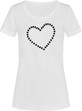 Herz aus Herzen bedruckt auf weißem Damen T-Shirt/Top