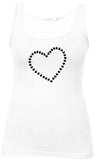 Herz aus Herzen bedruckt auf weißem Damen T-Shirt/Top
