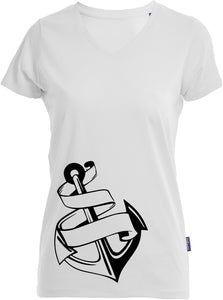 Anker bedruckt auf weißem Damen T-Shirt/Top