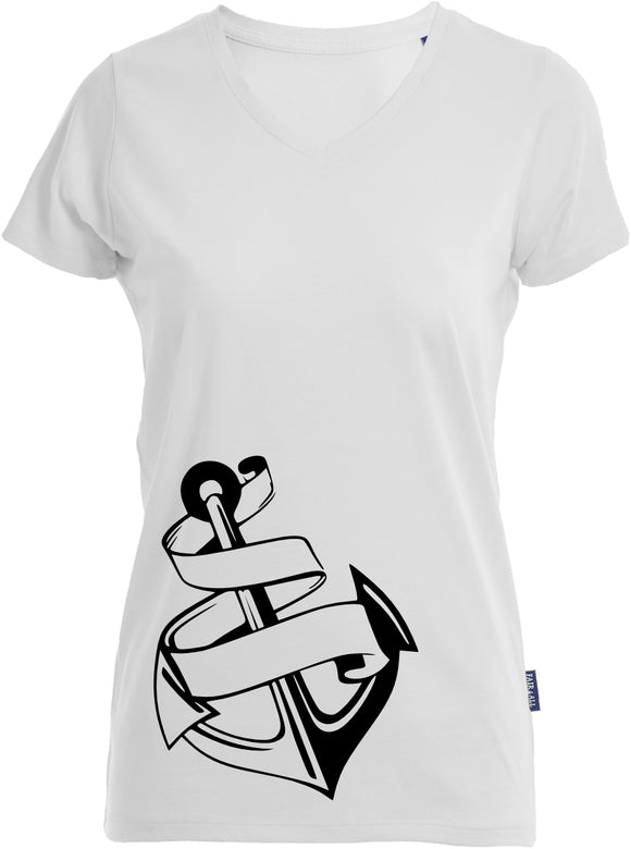 Anker bedruckt auf weißem Damen T-Shirt/Top