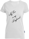 My Car is my Boyfriend bedruckt auf weißem Damen T-Shirt/Top