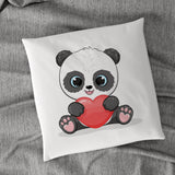 Panda Herz verschiedene Varianten 40x40cm Kissen mit Füllung personalisiert