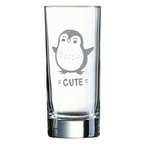 Longdrinkglas mit Gravur - Pinguin CUTE