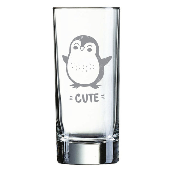 Longdrinkglas mit Gravur - Pinguin CUTE