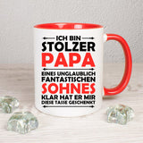 Stolzer Papa - Sohn - 3 Farb Varianten - Tasse