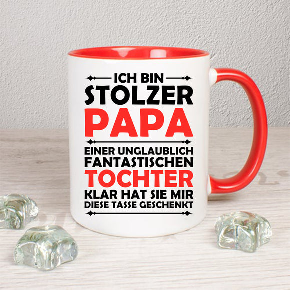 Stolzer Papa Tochter Tasse