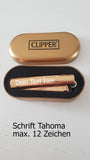 Clipper Rosegold Metall-Feuerzeug mit Gravur