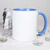 Tasse Weiß/Cambridgeblau - zum selber gestalten