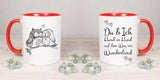 Eulen auf Ast - Du und Ich Hand in Hand auf dem Weg ins Wunderland Tasse
