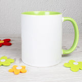 Tasse Weiß/Hellgrün - zum selber gestalten