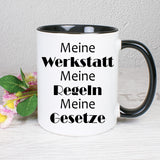 Meine Werkstatt, Regeln, Gesetze - Tasse