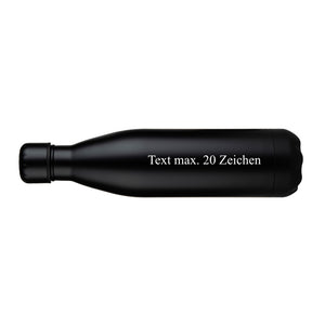 Edelstahlflasche Zorr Mena Bottle black matt 750ml mit eigener Textgravur