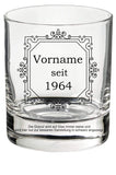 Glas mit Motiv und Wunschname graviert