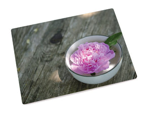 Wellness - bedruckte Glasplatte Servierplatte