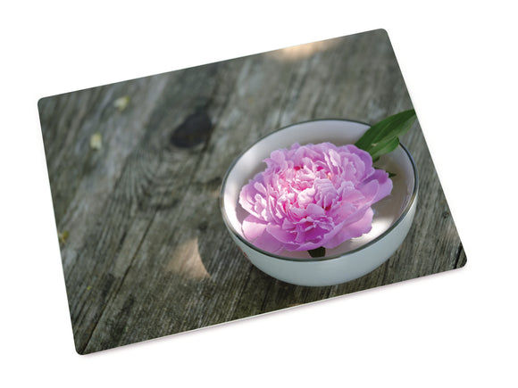 Wellness - bedruckte Glasplatte Servierplatte