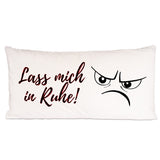 Komm kuscheln / Lass mich in Ruhe! - Wendekissen (2-seitig bedruckt) 80x40cm Longkissen mit Füllung
