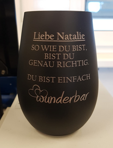 So wie du bist  - Windlicht mit Gravur personalisierbar