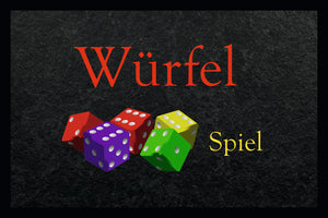 Schöne Matte mit Motiv Würfel Spiel