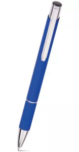 Zoe ZO-10A Blau Kugelschreiber gummiert mit Wunschgravur