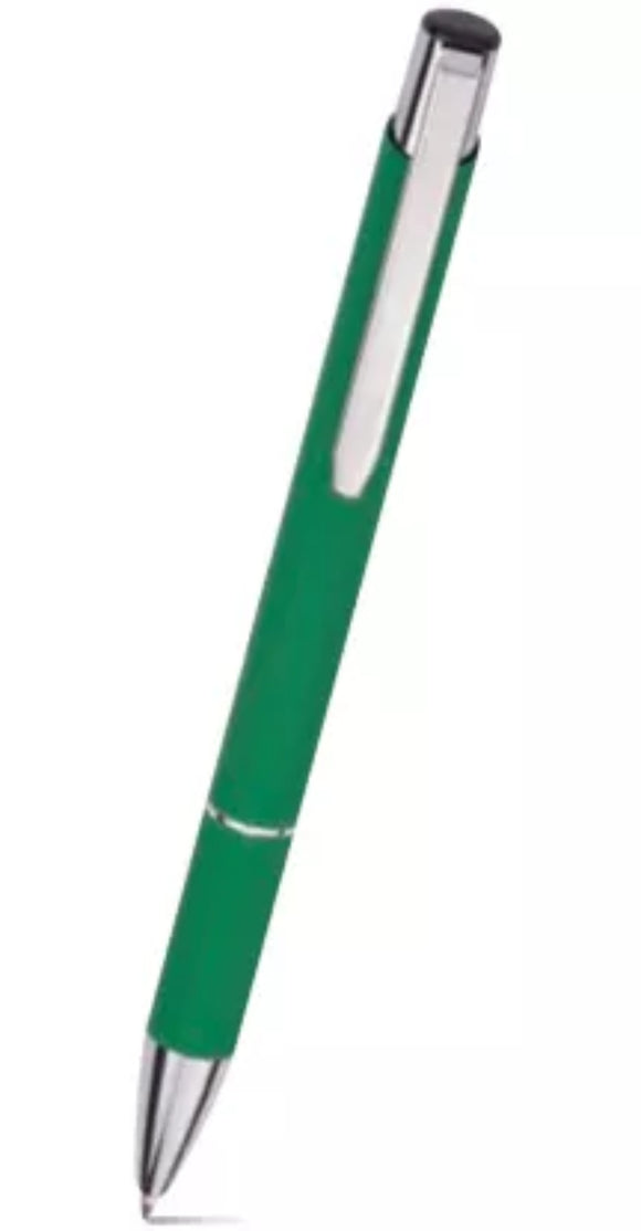 Zoe ZO-12  Grün Kugelschreiber gummiert mit Wunschgravur