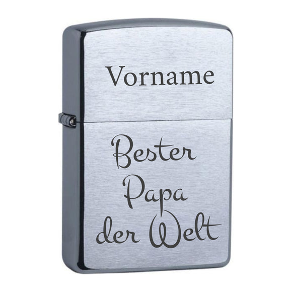 Bester Papa der Welt + Wunschname auf dem Deckel graviert 