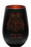 Sternzeichen  - Windlicht schwarz-bronze mit Gravur personalisierbar
