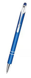 Kugelschreiber blau Metall Touchpen slim mit Wunschgravur