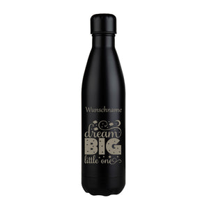 Dream big Edelstahlflasche Zorr Mena Bottle black matt 750ml personlisiert mit Wunschname 