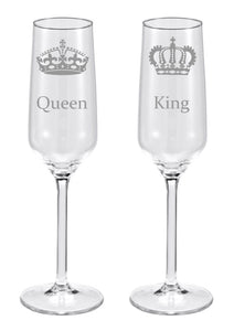 Queen & King Sektgläser - 2 Sektgläser