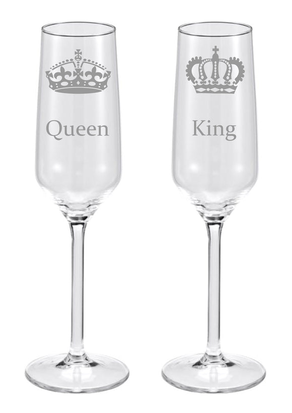 Queen & King Sektgläser - 2 Sektgläser