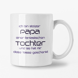 Stolzer Papa Tochter - Tasse in versch. Farben