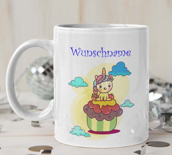 Einhorn Cupcake Tasse