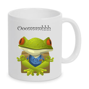 Tasse Weiß mit Frosch macht Joga- Oooommmhhh