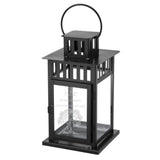 Laterne schwarz mit weißer Gravur - Deine Schritte sind verstummt