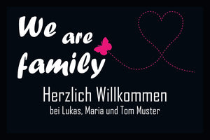 We are family Fußmatte personalisierbar