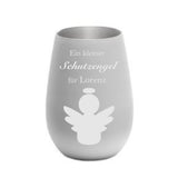 Schutzengel - mit Namen personalisiert graviert - Windlicht Glas
